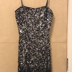 Adrianna Pappell Sequin Navy Dress
